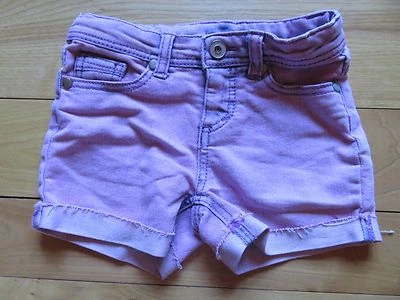 Cute Girls Cherokee Pink Jean Shorts Size XS Adjustable Waist - Image 1 of 4