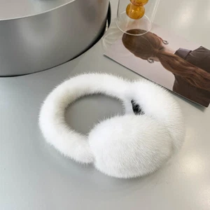 Piel de doble lado 100 % real genuina piel de visón invierno cálido suave con oreja - Imagen 1 de 6
