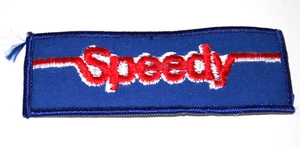 Vintage Speedy Muffler Repair Shop Automotive Car Cloth Patch NOS 1980s - Picture 1 of 1