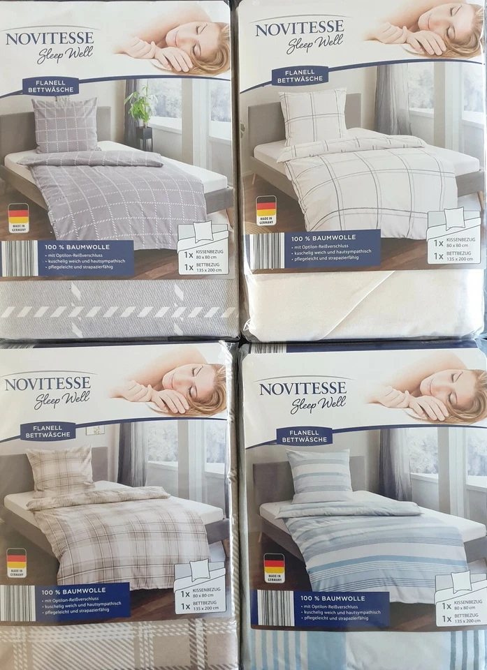 Novitesse Sleep Well Flanell-Bettwäsche 100% Baumwolle-Made in Germany**NEU&OVP* - Bild 1 von 1