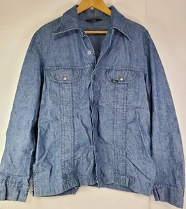 Camisa a Presión LEE Jean Chambray De Colección Para Hombre Grande Hecha en EE. UU. Bolsillos Metal - Imagen 1 de 12