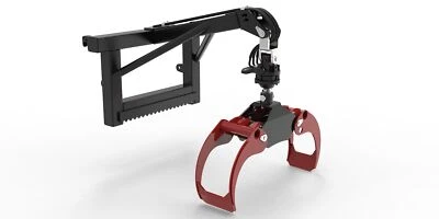 Euro-Anbaurahmen mit Forstgreifer OG12, Pendelgelenk und Rotator - Bild 1 von 4