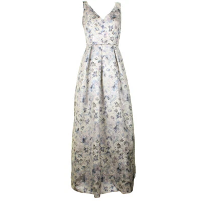 Js Collections Azul Multicolor sin Mangas Estampado Floral Metálico Bola Bata 10 - Imagen 1 de 3