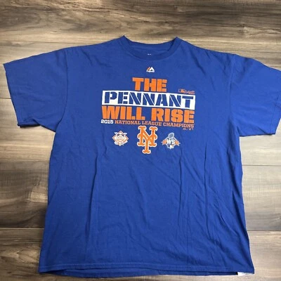 Camisa de los New York Mets para hombre XL béisbol Dri-Fit azul real Nike banderín se levantará Foto 1 de 4