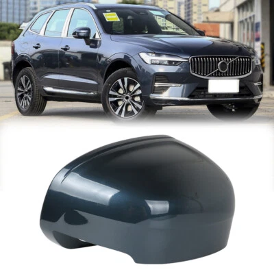 Джинсовая синяя крышка на правостороннее зеркало заднего вида для Volvo XC60 MK2 2018-2022 - Изображение 1 из 4