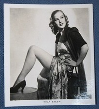 INGA STEEN  Glamour Star   Vintage 1930's Photo Card   OC02