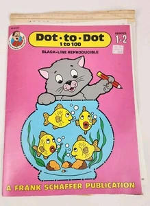 Dot-to-dot, Black Line Reproducibles Grade 1-2 Frank Schaffer Workbook Learning - Imagen 1 de 17