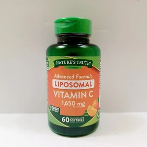 Nature’s Truth Liposomal Vitamin C Advanced Formula, 1,650 mg, 60 Softgels 04/26 - Picture 1 of 3