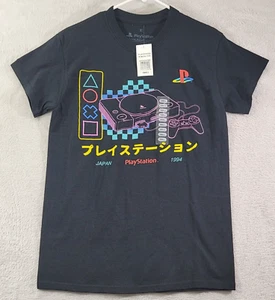 PLAYSTATION Japón 1994 Retro Negro Camiseta Hombre Talla Pequeña - Imagen 1 de 7