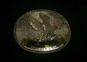 Large Eagle Belt Buckle/ Stamped W Made In Usa - Picture 1 of 2