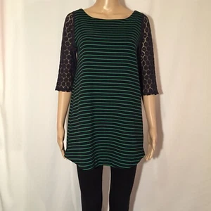 Anthropologie Postmark Top with 3/4 Lace sleeves Women's Size S - Picture 1 of 8