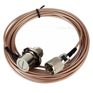 RG-316 5m/16.4ft Low Loss Coaxial Feeder Cable For Car Ham Radio Antenna QYT TYT - Picture 1 of 6