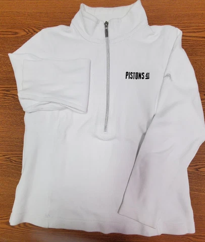 Detroit Pistons Ladies Tommy Bahama 1/2 Zip Sweater - Size Large Cover