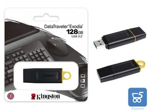 Kingston Chiavetta DataTraveler Exodia DTX128GB Flash Drive USB 3.2 tappo 128Gb - Foto 1 di 1