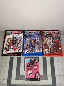 Lot Of 3 Monster High Ghoulfriends Books (1, 3, 4) And Eraser Set - Imagen 1 de 9