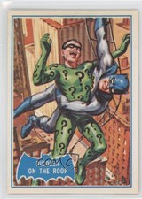 1989 Topps Batman Deluxe Reissue Edition Blue Bat Riddler on the Roof #37B 2u3