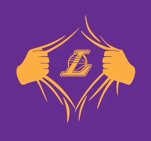 Los Angeles Lakers Superman Rip shirt L.A. LA Basketball Anthony Davis Westbrook Cover