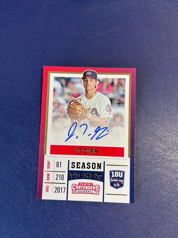 2017 Contenders USA JT J.T. Ginn Auto /100 New York Mets - Image 1 of 2
