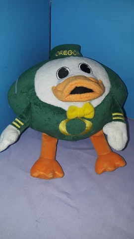 University of Oregon Fighting Duck Plush Mascot 9.5" football shaped Orbiez Cover