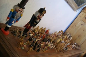 Colección Erzgebirge arte popular figuras de madera ángeles árboles arco de luces músicos - Imagen 1 de 14