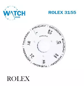 Rolex 3155 Swiss Made White Disk, Day at 12 & Date at 3 für Rolex Uhr 18238 - Bild 1 von 4
