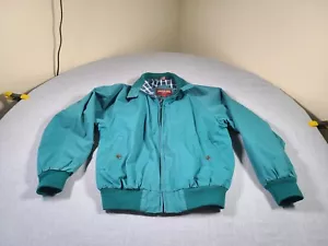 Vintage American Eagle Bomber Jacket Mens Small Green Flannel Lined Outdoor Coat - Picture 1 of 17