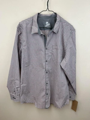 NWT Chef Works Urban Collection XL Modern Gingham Dress Shirt Red Plaid - Image 1 of 3