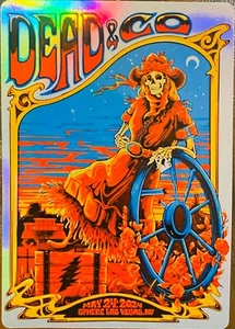 DEAD AND COMPANY STICKER/POSTER SPHERE LAS VEGAS FOIL - Picture 1 of 4