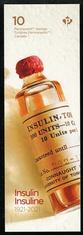 2021 Canada Insulin 100th Anniversary sc#3287a Booklet Bk763 Diabetes Banting Cover