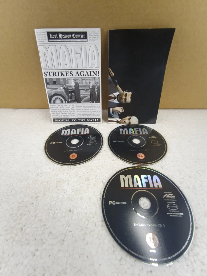 Mafia PC 3-Disc Set + Manual Illusion Gathering Classic Crime Game + Poster - Image 1 of 1