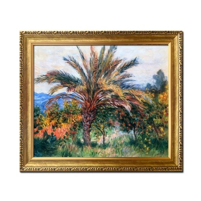 Arte enmarcado Claude Monet palmera en Bordighera paisaje impresión pintura al óleo Foto 1 de 4