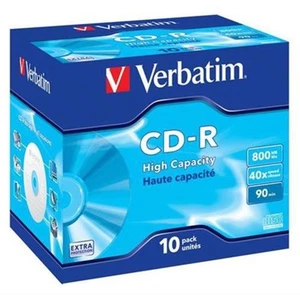 10x Verbatim CD-R Rohlinge 800 MB 40x Schreiben Jewel Case - Bild 1 von 2