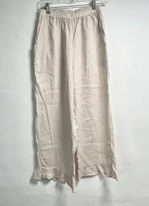 Match Point Linen Wide Leg Beach Resortwear Boho Pants HLP122 Women's Small - Picture 1 of 11
