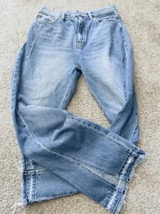 Pantalones de mezclilla para mujer Kancan 31 Bootcut tiro alto desgastados lavado medio 31X32 - Imagen 1 de 7