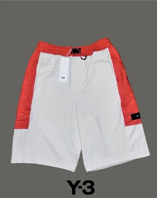 Adidas Y-3 Yohji Pantalones Cortos de Terry Elásticos Para Hombre L Blanco/Naranja HZ8815 Nuevos Foto 1 de 2