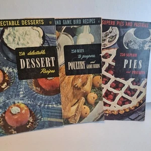 Vintage Recipes, Dessert, Poultry, Pies,some Loose Recipes - Picture 1 of 6