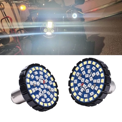 For Harley Davidson Switchback 1157 48-SMD LED DRL&Turn Signal Bulbs Lights - Image 1 of 4