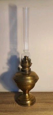 🟡 Ancienne Lampe A Pétrole En Laiton 50cm - Photo 1/4
