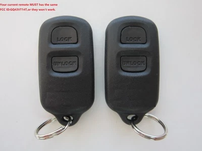 2 x OEM TOYOTA COROLLA KEYLESS REMOTE ENTRY KEY FOB TRANSMITTER ALARM GQ43VT14T - Image 1 of 3