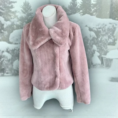 Chaquetón de peluche de piel sintética rosa malva Timing talla mediana  Foto 1 de 4