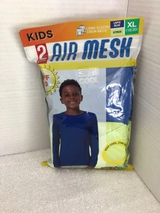 32 Grad coole 2er Pack Air Mesh Langarm Rundhals Shirts Kinder Größe XL - Bild 1 von 12