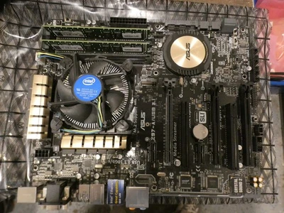 Asus Z97-A /USB3.1 LGA1150 DDR3 ATX Motherboard + 8gb DDR3 RAM + i5-4th 3.00GHZ - Image 1 of 4