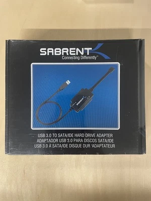 NEW IN BOX - Sabrent Model USB-DSC8 USB 3.0 to SATA/IDE Hard Drive Adapter - Image 1 of 2