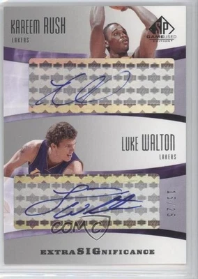 2004 SP Game Used Extra SIGnificance /25 Kareem Rush Luke Walton #XSIG-RW Auto - Image 1 of 2