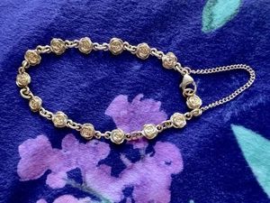 Rare, Retired James Avery 14K Yellow Gold Rose Bracelet - 7-1/2" - Picture 1 of 4