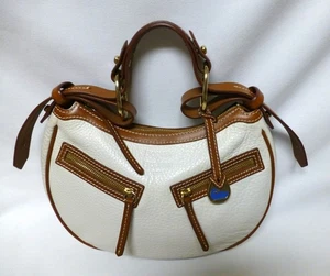 Dooney and Bourke Shoulder Crescent Handbag White - Picture 1 of 12