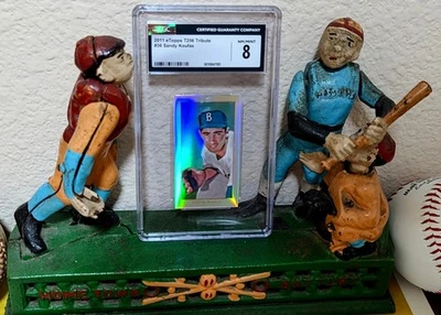 2011 e Topps T 206 Tribute #36 Sandy Koufax CGC 8    #642/999 - Image 1 of 4