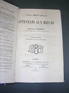 Médecine Tardieu Etude médico légale sur les attentats aux moeurs 1878 gravures - Picture 1 of 3