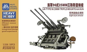 HEAVY HOBBY 1/350 IJN TYPE 96 25MM TRIPLE MOUNTS AA GUN 3D Printed - Picture 1 of 9