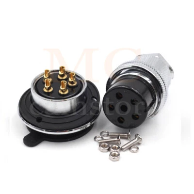 GX30 5pin Circular Connector Male Female Aviation Socket Plug Inline Connectors - Image 1 of 4